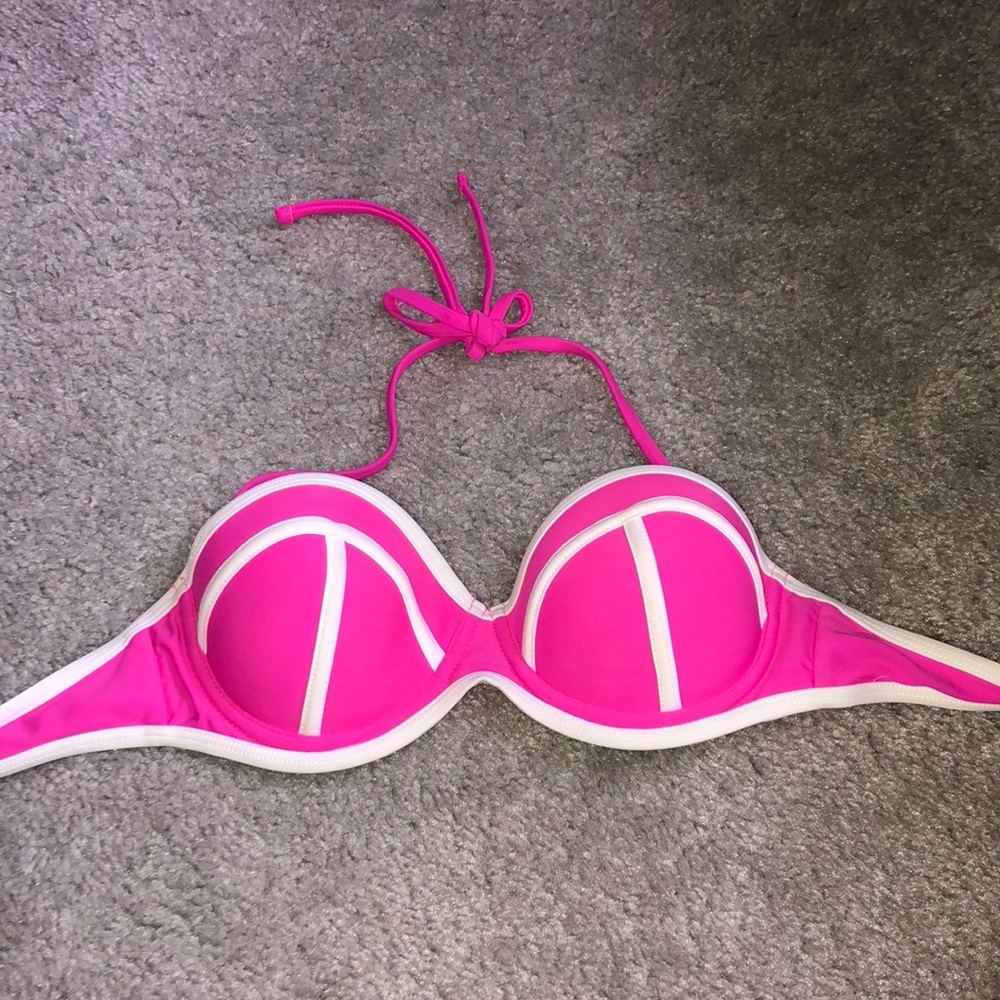 Hot pink push up bikini size small
